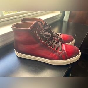 Magnanni Men’s Hightop Sneaker Rich Burgundy